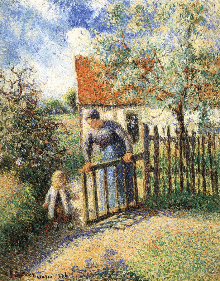 Mothers and children in the garden